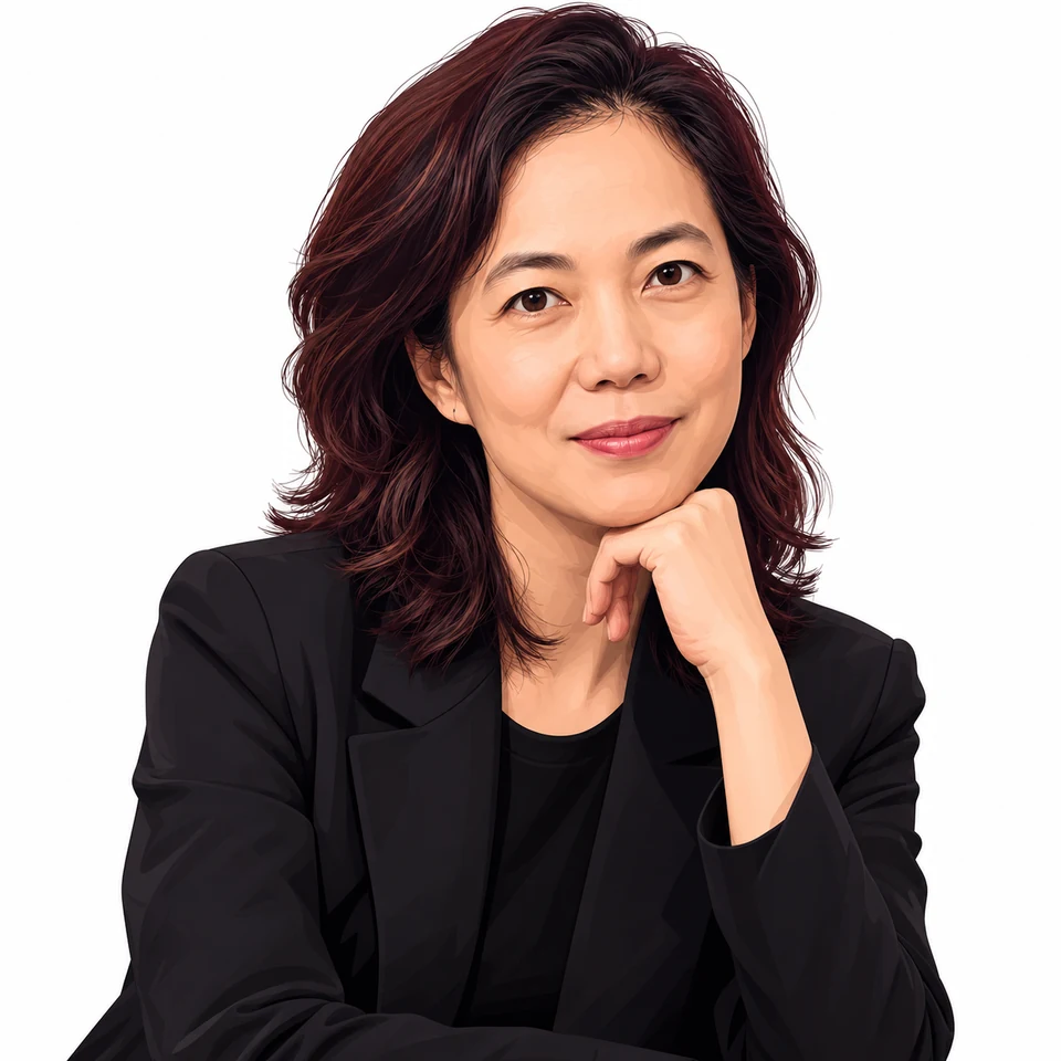 Illustrated portrait of Fei-Fei Li